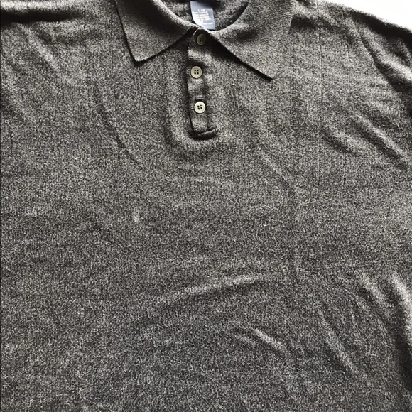 Dockers Men Sweater Long Sleeve Buttons Large Long Sleeve Gray Layering Polo - Picture 5 of 9